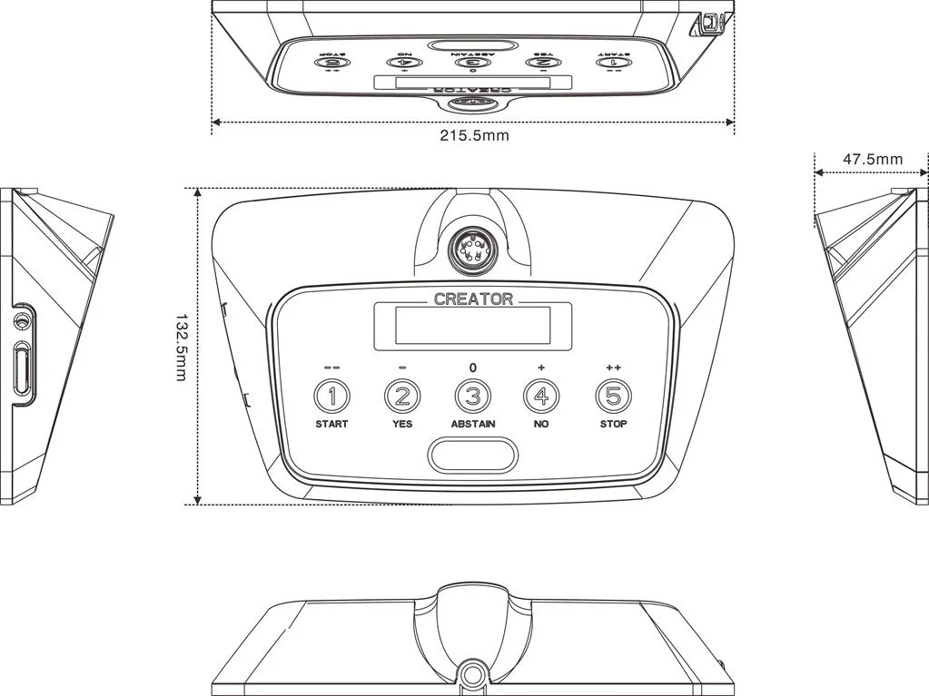 Creator Fully Digital Tabletop Discussion &amp; Voting Microphone Audio Conference System Gooseneck Microphone